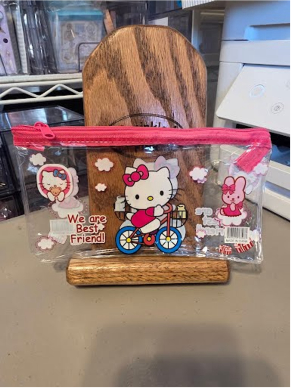 #HK-2304 Hello Kitty Small Vinyl Zippered Pencil bags 7.5" Pencil Bags